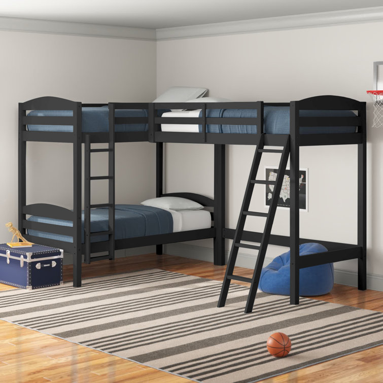 Andover Mills™ Baby & Kids Chaim Twin Over Twin Triple / Quad Bunk Bed